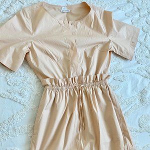 Club Monaco Open Back Tan Dress